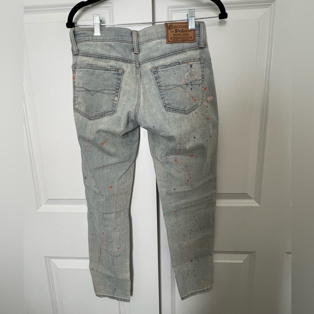 Polo Ralph Lauren Jeans with Paint Splatter Design - Picture 2 of 6